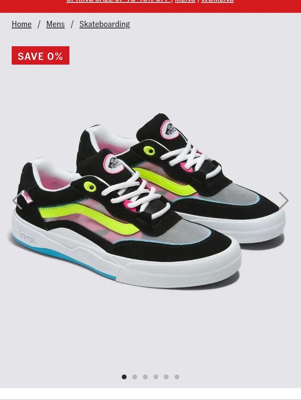 Vans Wayvee Neon Rave
Black Sneakers with Neon Yellow Accent Mens 5.5